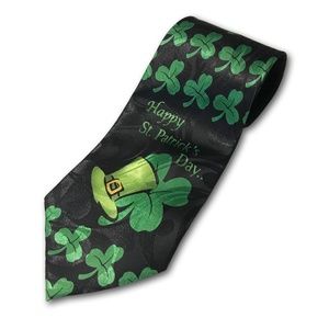 NWOT St. Patrick's Day Tie w/Top Hat and Shamrocks